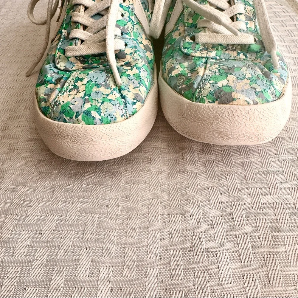 Converse One Star Women's‎ Floral Sneakers Green Blue Canvas Low Top Size 7